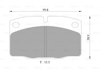 Комплект тормозных колодок, дисковый тормоз BOSCH 0 986 505 242