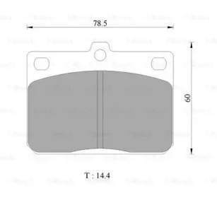 Комплект тормозных колодок, дисковый тормоз BOSCH 0 986 505 303