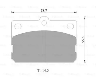 Комплект тормозных колодок, дисковый тормоз BOSCH 0 986 505 304