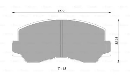 Комплект тормозных колодок, дисковый тормоз BOSCH 0 986 505 330