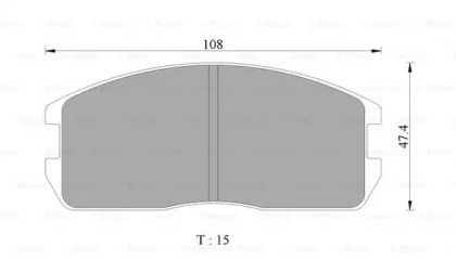 Комплект тормозных колодок BOSCH 0 986 505 335