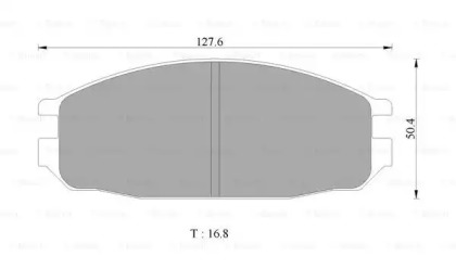 Комплект тормозных колодок, дисковый тормоз BOSCH 0 986 505 364