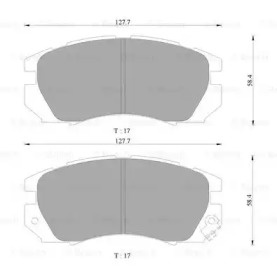 Комплект тормозных колодок, дисковый тормоз BOSCH 0 986 505 365