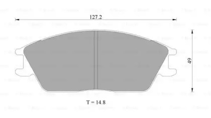 Комплект тормозных колодок, дисковый тормоз BOSCH 0 986 505 372