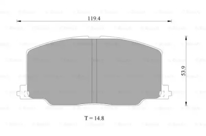 Комплект тормозных колодок, дисковый тормоз BOSCH 0 986 505 376