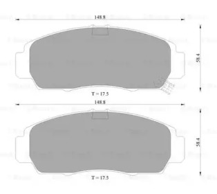 Комплект тормозных колодок BOSCH 0 986 505 404