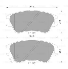 Комплект тормозных колодок BOSCH 0 986 505 405