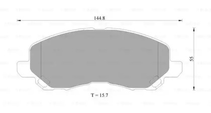 Комплект тормозных колодок BOSCH 0 986 505 408