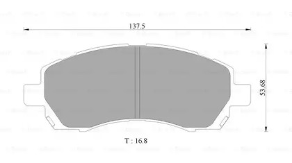 Комплект тормозных колодок BOSCH 0 986 505 662