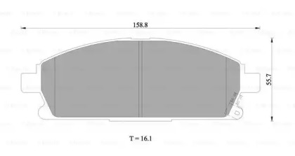 Комплект тормозных колодок BOSCH 0 986 505 671