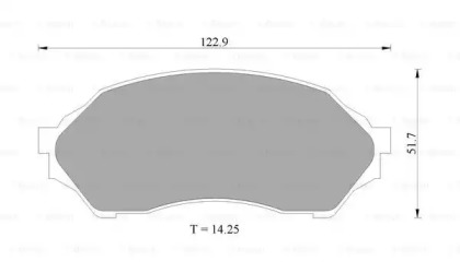 Комплект тормозных колодок BOSCH 0 986 505 672