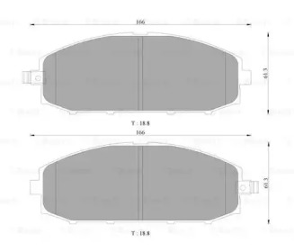 Комплект тормозных колодок, дисковый тормоз BOSCH 0 986 505 678