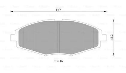 Комплект тормозных колодок, дисковый тормоз BOSCH 0 986 505 680