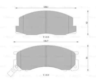 Комплект тормозных колодок BOSCH 0 986 505 685