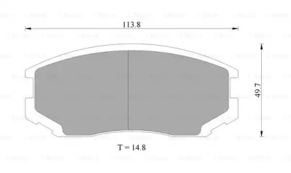 Комплект тормозных колодок, дисковый тормоз BOSCH 0 986 505 693