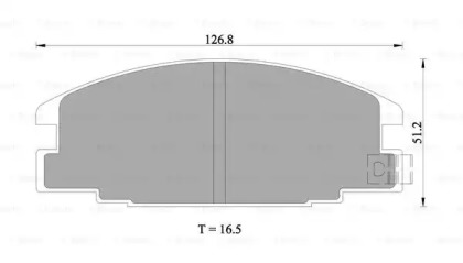 Комплект тормозных колодок, дисковый тормоз BOSCH 0 986 505 700