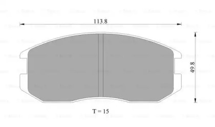 Комплект тормозных колодок, дисковый тормоз BOSCH 0 986 505 706