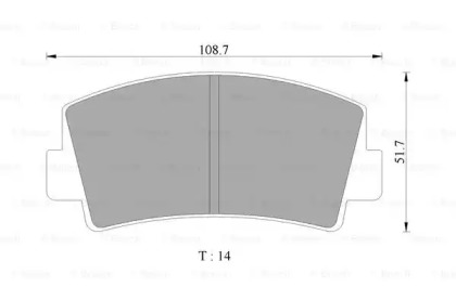 Комплект тормозных колодок, дисковый тормоз BOSCH 0 986 505 713