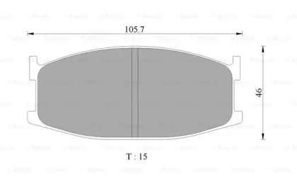 Комплект тормозных колодок, дисковый тормоз BOSCH 0 986 505 716