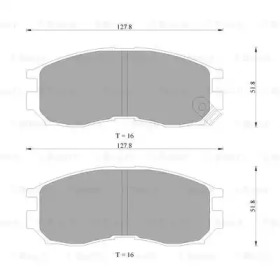 Комплект тормозных колодок BOSCH 0 986 505 743