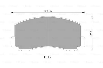 Комплект тормозных колодок BOSCH 0 986 505 782