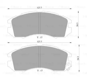 Комплект тормозных колодок BOSCH 0 986 505 796