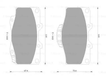 Комплект тормозных колодок BOSCH 0 986 505 798