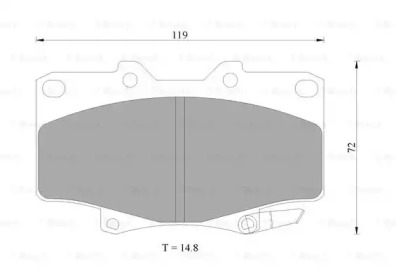 Комплект тормозных колодок BOSCH 0 986 505 904