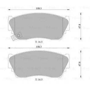 Комплект тормозных колодок BOSCH 0 986 505 935