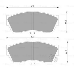 Комплект тормозных колодок, дисковый тормоз BOSCH 0 986 505 942