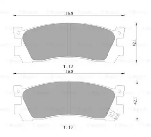 Комплект тормозных колодок BOSCH 0 986 505 944