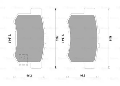 Комплект тормозных колодок BOSCH 0 986 505 957