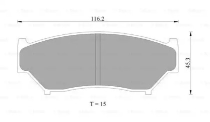 Комплект тормозных колодок BOSCH 0 986 505 959