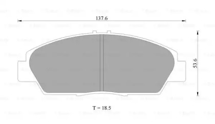 Комплект тормозных колодок, дисковый тормоз BOSCH 0 986 505 960