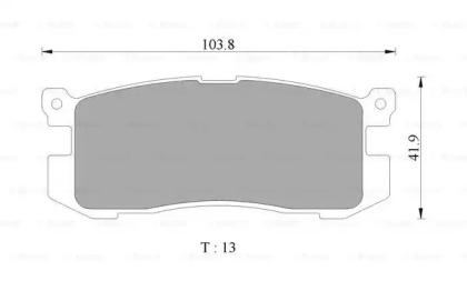 Комплект тормозных колодок BOSCH 0 986 505 968