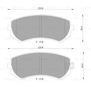 Комплект тормозных колодок BOSCH 0 986 505 970