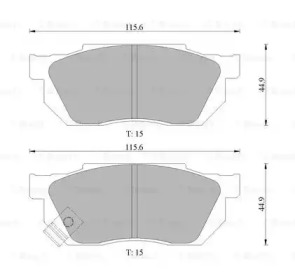 Комплект тормозных колодок BOSCH 0 986 505 974