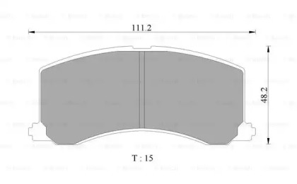 Комплект тормозных колодок BOSCH 0 986 505 977