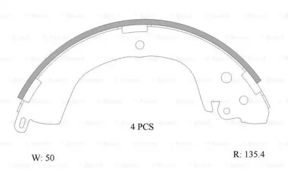 Комлект тормозных накладок BOSCH 0 986 AB0 006