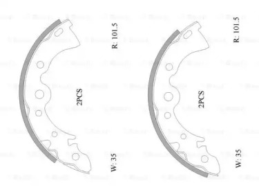 Комлект тормозных накладок BOSCH 0 986 AB0 040