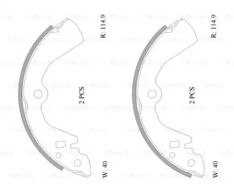 Комлект тормозных накладок BOSCH 0 986 AB0 042