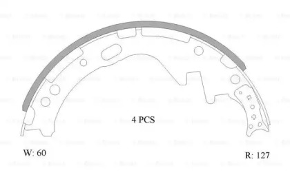 Комлект тормозных накладок BOSCH 0 986 AB0 043