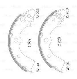 Комлект тормозных накладок BOSCH 0 986 AB0 047