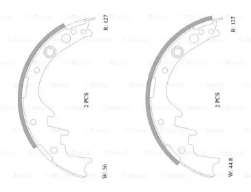 Комлект тормозных накладок BOSCH 0 986 AB0 066