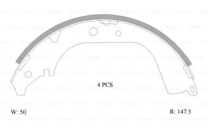 Комлект тормозных накладок BOSCH 0 986 AB0 105