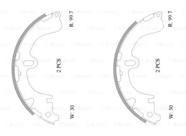 Комлект тормозных накладок BOSCH 0 986 AB0 107