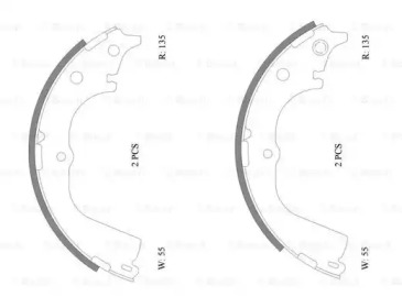 Комлект тормозных накладок BOSCH 0 986 AB0 109