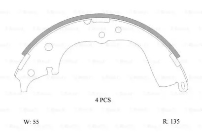 Комлект тормозных накладок BOSCH 0 986 AB0 115