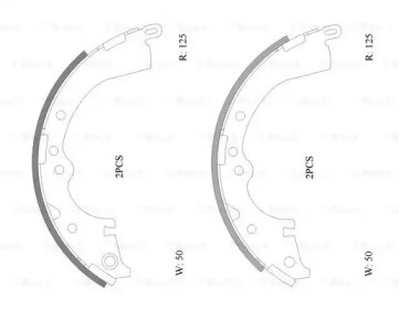 Комлект тормозных накладок BOSCH 0 986 AB0 116