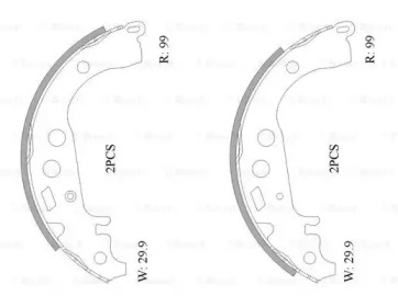 Комлект тормозных накладок BOSCH 0 986 AB0 118